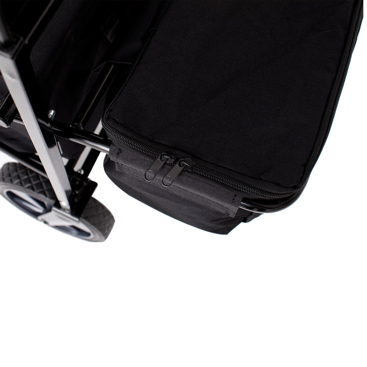AREBOS Handwagen Vouwbare Dak Handwagen Vouwbare Trolley Uitrustingswagen Zwart - Afbeelding 9