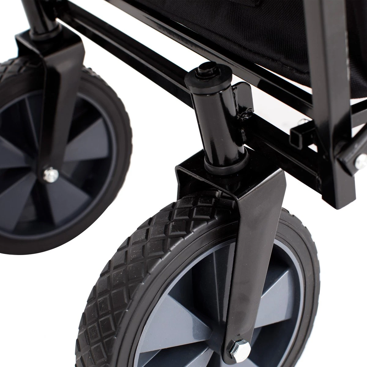 AREBOS Handwagen Vouwbare Dak Handwagen Vouwbare Trolley Uitrustingswagen Zwart - Afbeelding 12