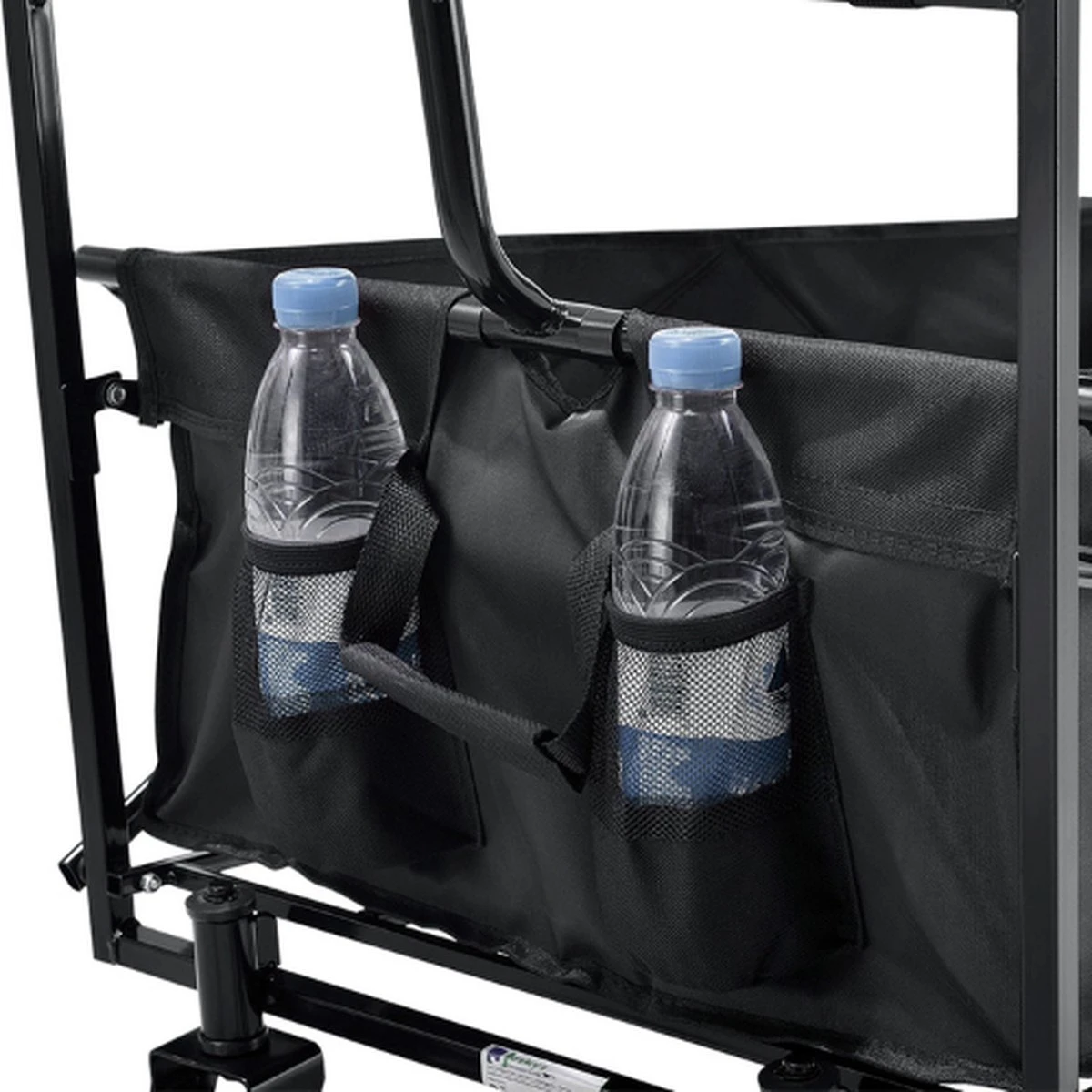 Rijoka Opvouwbare Bolderkar/Bolderwagen | Met Dakje En Draagtas | Zwart - Afbeelding 4