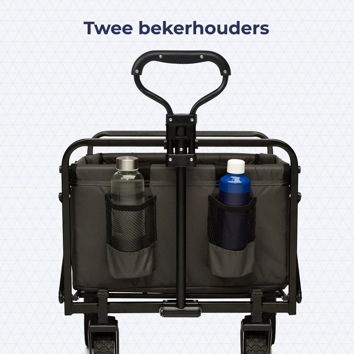 LifeGoods Bolderkar - Opvouwbaar - Draaibare Wielen - 2 Standen - 70KG Draagkracht - Grijs - Afbeelding 7