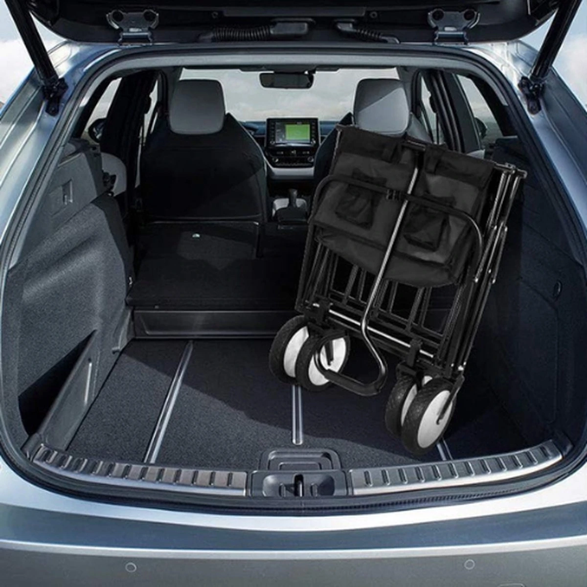 Rijoka Opvouwbare Bolderkar Mét Harde Bodem | Groen - Afbeelding 5