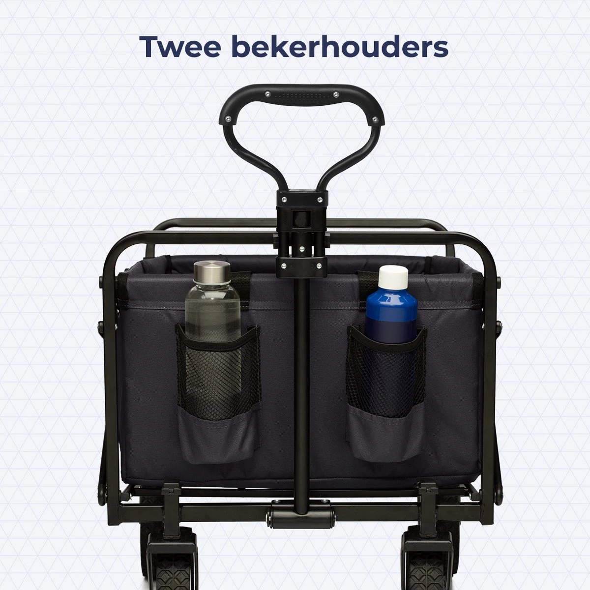 LifeGoods Bolderkar - Opvouwbaar - Draaibare Wielen - 2 Standen - 70KG Draagkracht - Zwart - Afbeelding 8
