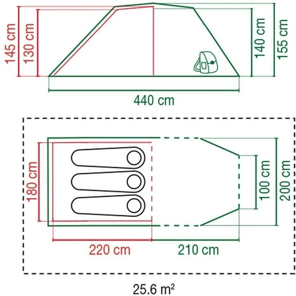 Coleman Chimney Rock Plus Blackout Tunneltent - 3 Persoons - Afbeelding 7