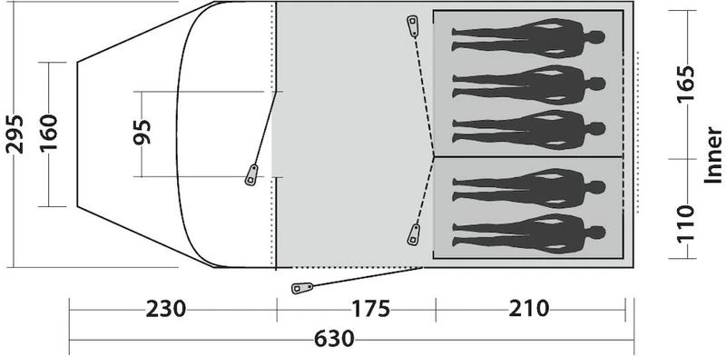 Easy Camp Palmdale 500 LUX Tunneltent - 5 Persoons - Afbeelding 11