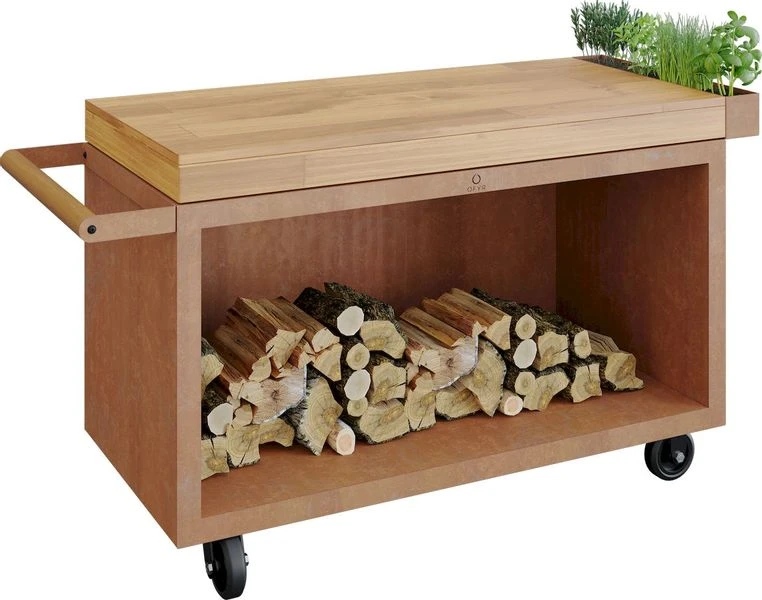 OFYR Mise En Place Table 135 PRO Corten - Teak Wood