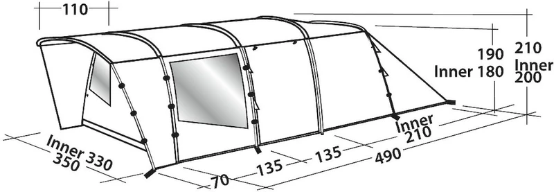 Easy Camp Palmdale 600 Tunneltent - 6 Persoons - Afbeelding 16